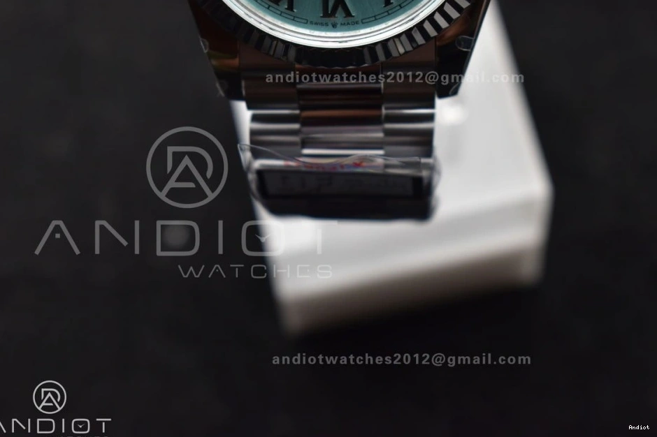 President Best vr3255 Steel (Gain Bracelet Blue SS Dial DayDate 904L Roman 36 on Weight) V5 QF Edition Light 0427